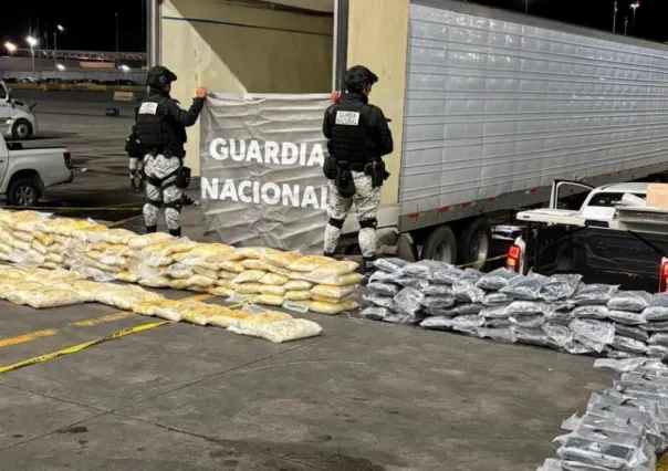 Decomisan media tonelada de droga en frontera de México y Estados Unidos