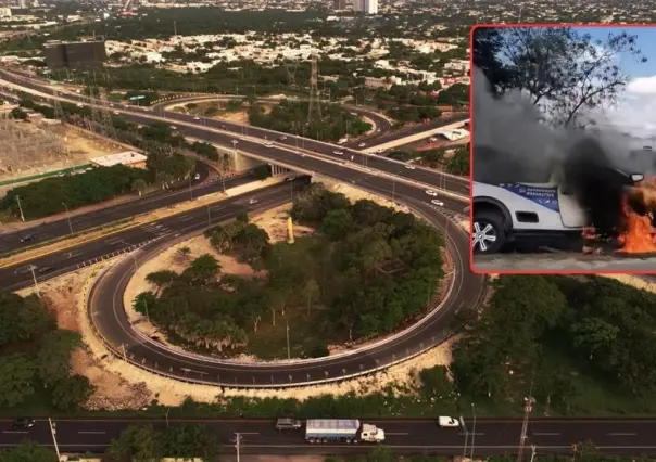 VIDEO | Fuerte accidente deja un muerto es registrado en el Periférico de Mérida