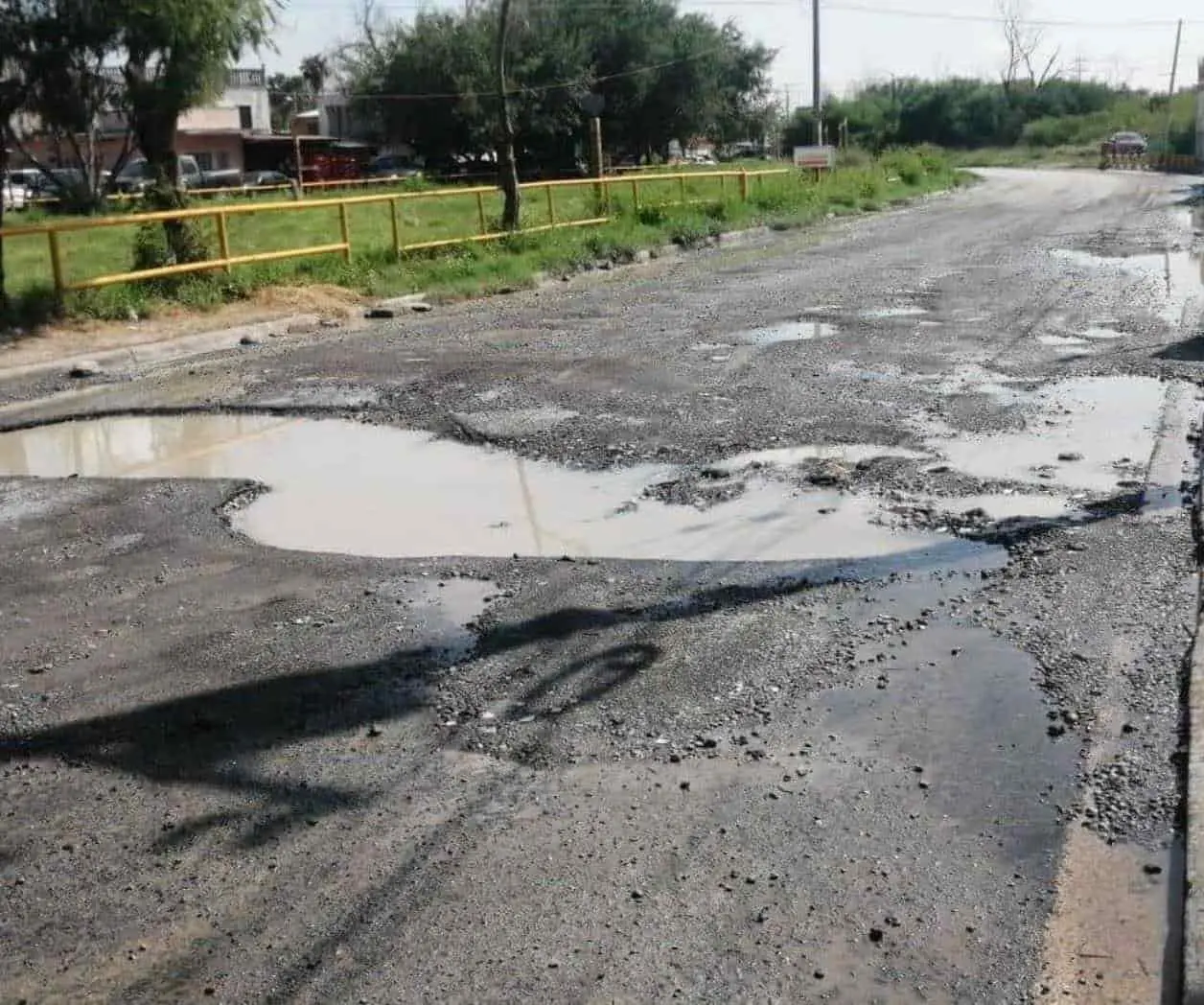 Baches en Tamaulipas. Foto: Redes Sociales