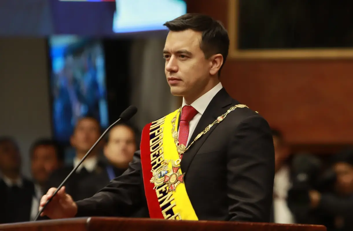 Presidente de Ecuador, Daniel Noboa Azin. Créditos: X (@DanielNoboaOk).