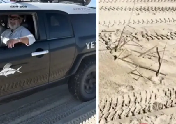 Extranjeros ingresan con vehículos a zona protegida en La Ribera y destruyen nidos de tortuga