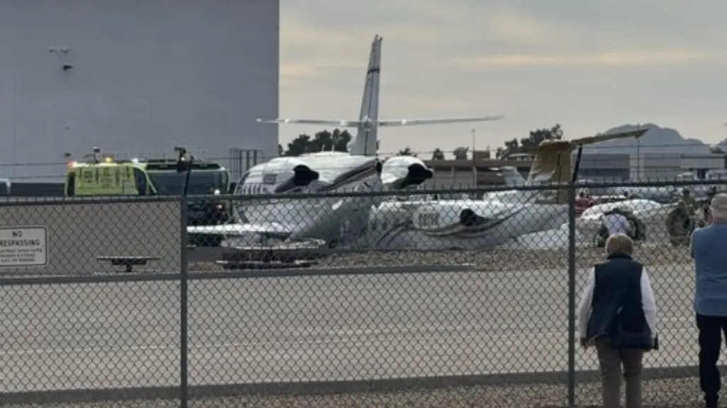 2 aviones chocan en el Aeropuerto de Scottsdale, Arizona; hay al menos un muerto | VIDEO