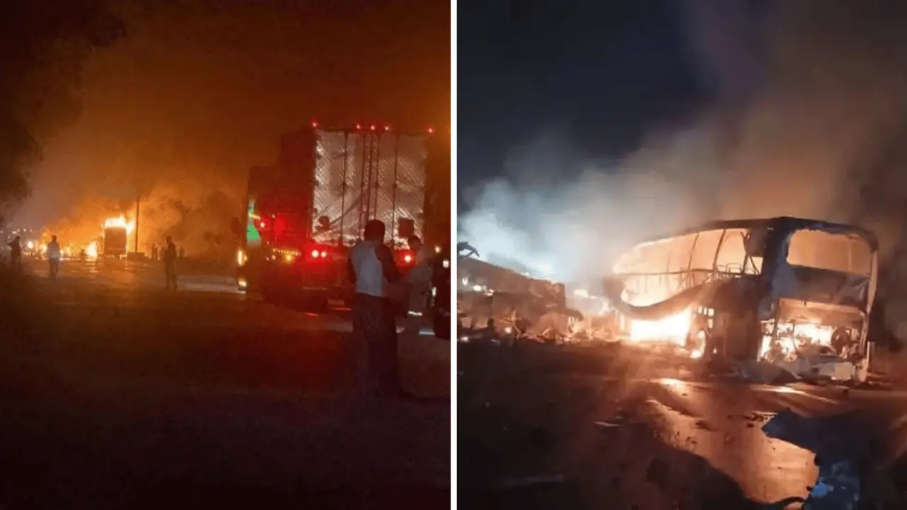 Varios niños de Tabasco murieron en autobús qué chocó y se incendió. Foto: Armando de la Rosa.