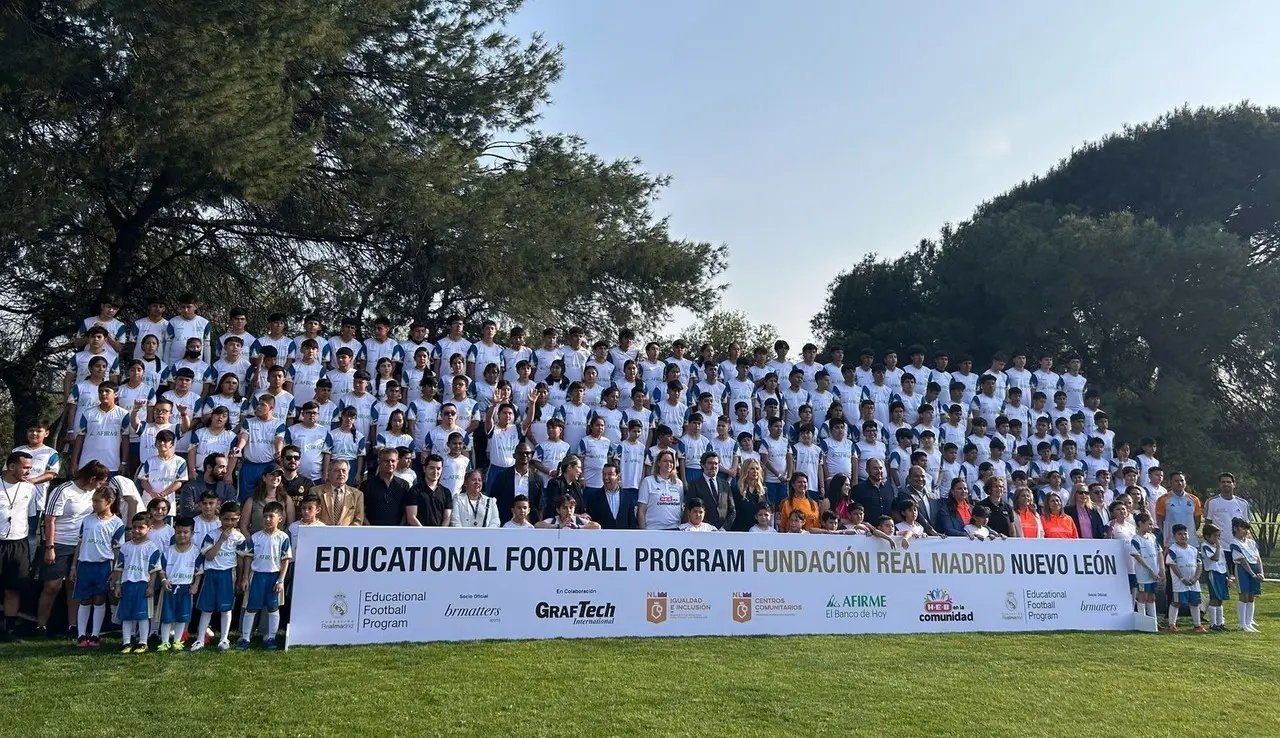 La Fundación Real Madrid inauguró la primera escuela de fútbol inclusiva en Nuevo León. Foto: Rosy Sandoval