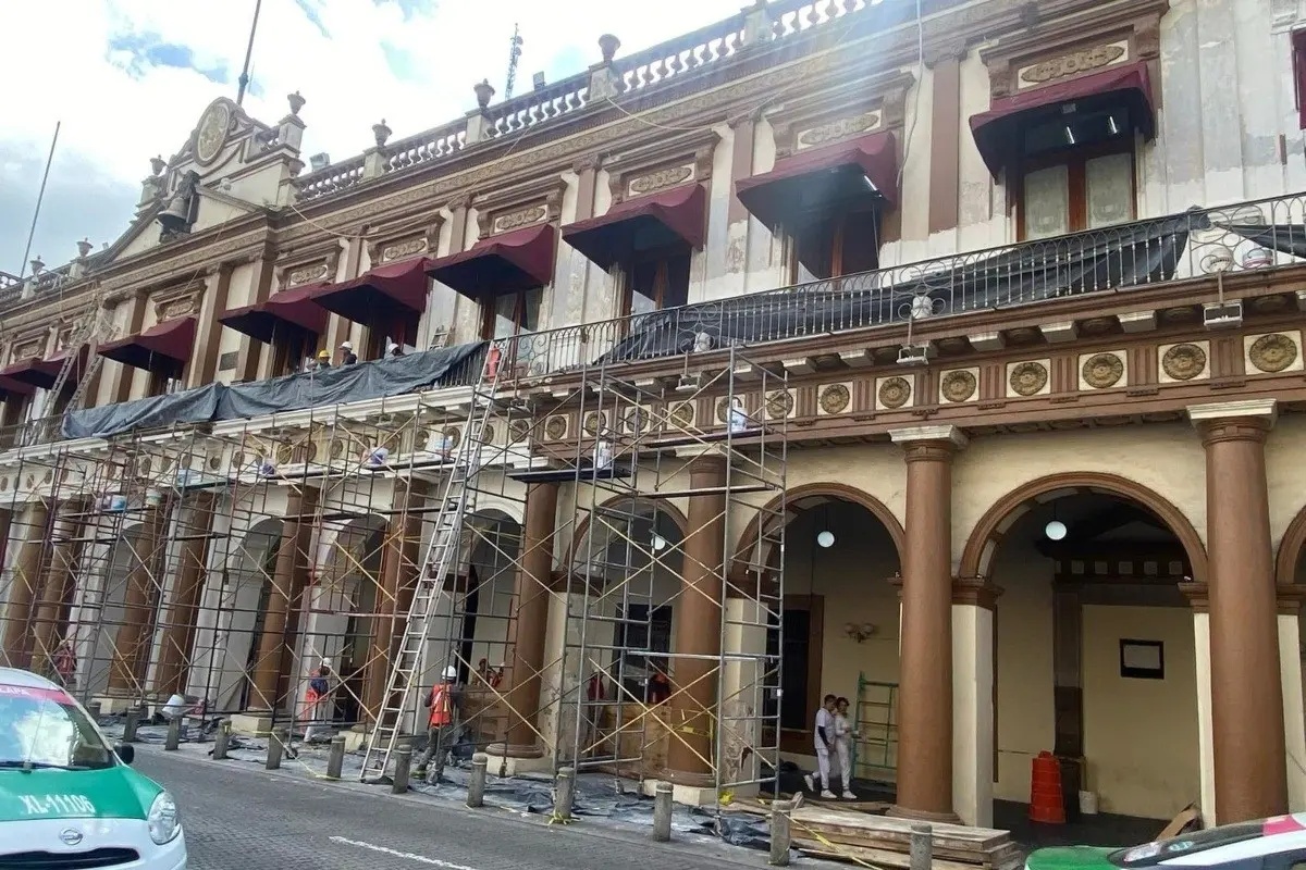 Palacio de Gobierno de Veracruz en remodelación Foto: Rosalinda Morales