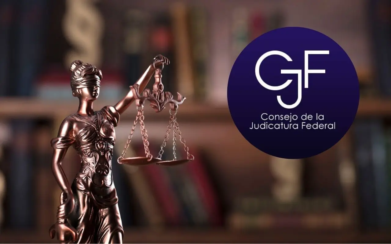 Logo del Consejo de la Judicatura de la Federación y balanza de la justicia. Foto: Consejo de la Judicatura de la Federación  / Canva