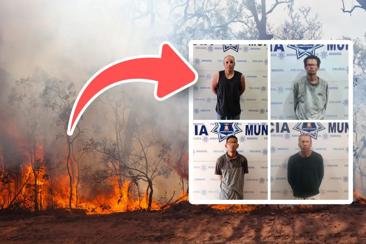 Detienen cuatro sospechosos de incendios intencionados en Ramos Arizpe / Foto: Seguridad Pública Municipal