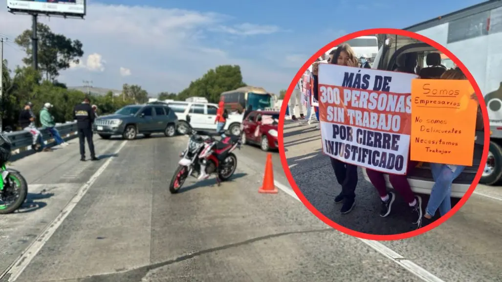 Barberos bloquean por tercera vez la México-Querétaro a causa del operativo Atarraya