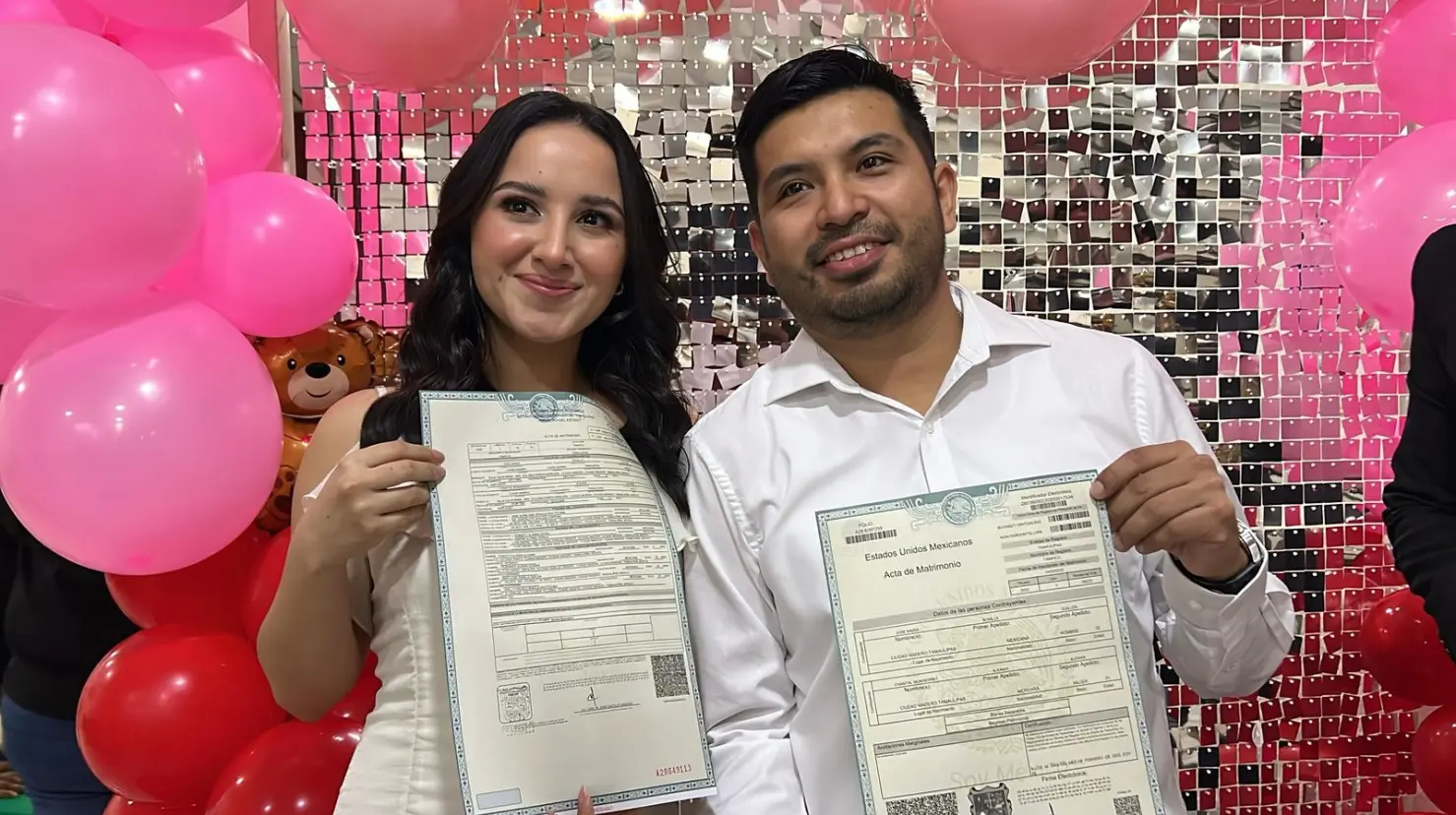 Chantal y José se unieron en matrimonio este día de San Valentín. Foto: Redes Sociales