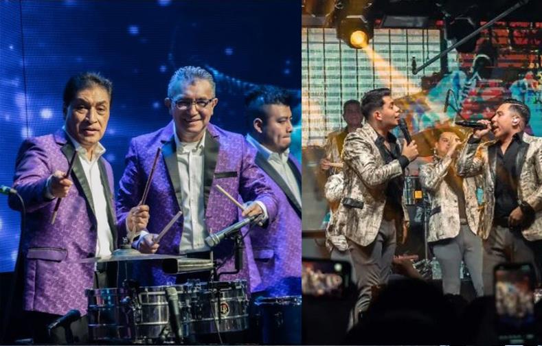 Se espera un gran espectáculo de Los Ángeles Azules el domingo; y el martes: la Arrolladora Banda El Limón. Fotos: Sitios Web de los Artistas.