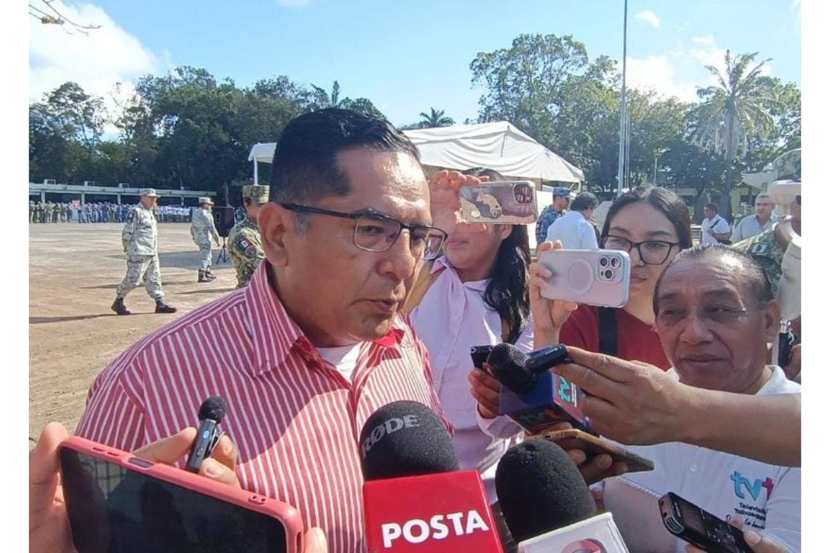 Secretario de Seguridad y Protección Ciudadana de Tabasco, Víctor Hugo Chávez Martínez. Créditos: Posta México/Armando de la Rosa. 