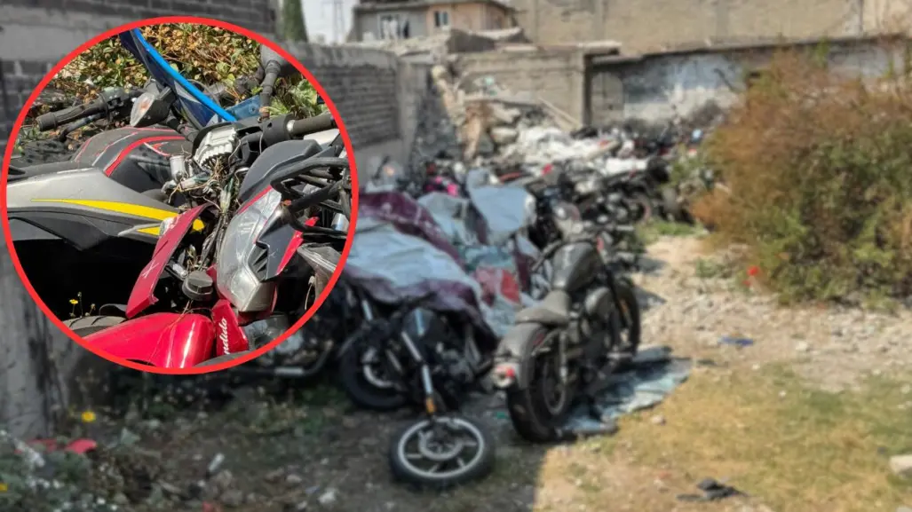 Hallan más de 200 motocicletas robadas en un predio de Ecatepec