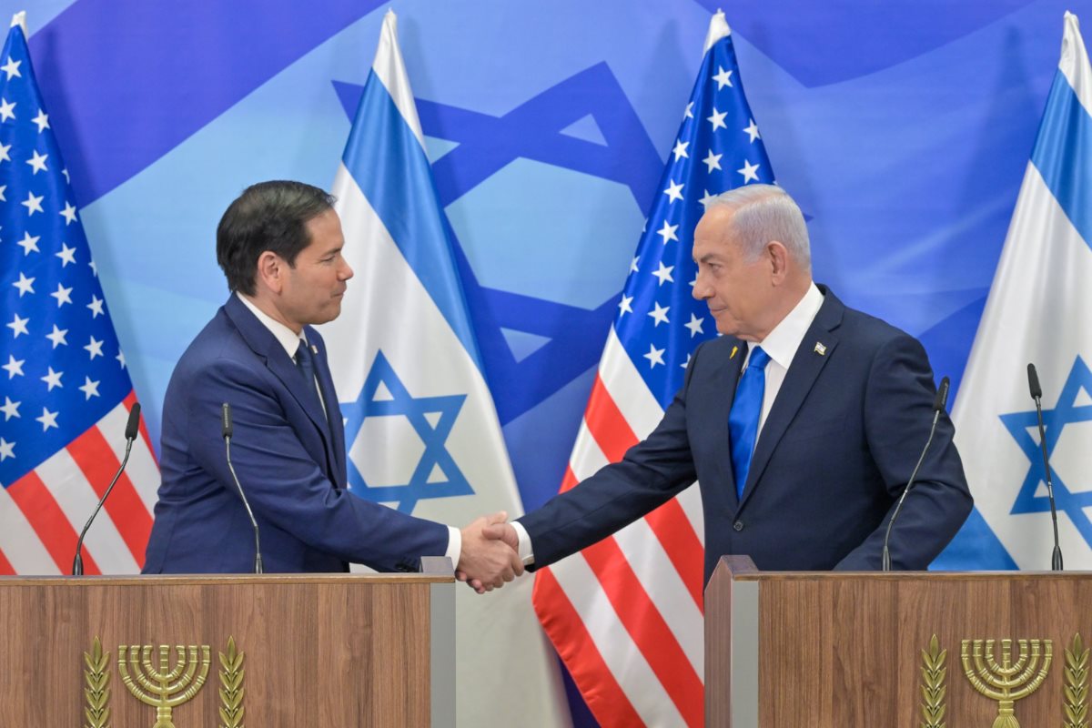 Primer ministro Benjamin Netanyahu con el secretario de Estado de Estados Unidos, Marco Rubio. Créditos: X (@IsraeliPM).