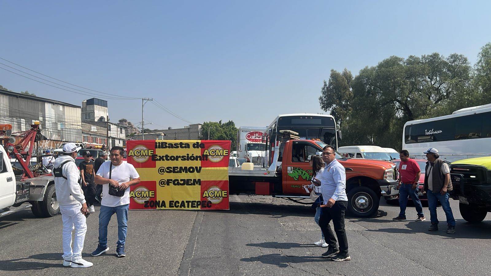 Desactivan megamarcha de transportistas y comerciantes en Edomex