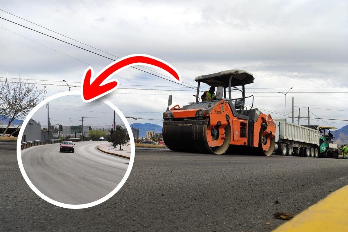 Avances del recarpeteo en el blvd. Nazario Ortíz Garza en Saltillo / Foto: Gobierno Municipal de Saltillo