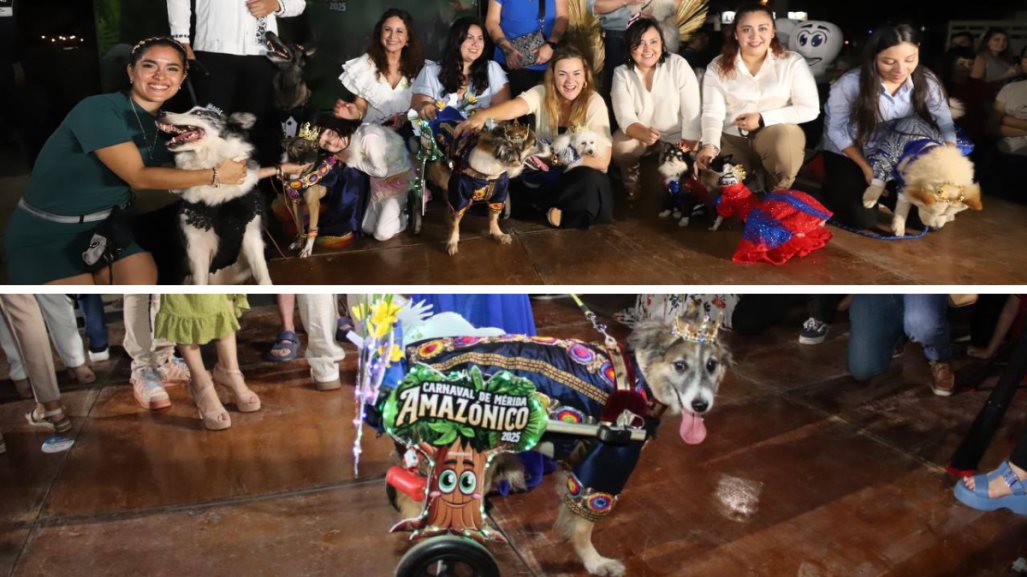 Coronan a los primeros reyes “perrunos” del Carnaval Amazónico 2025 en Mérida