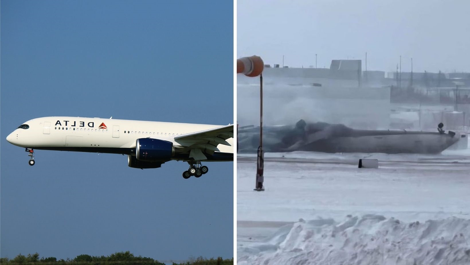 Avión de Delta Air Lines se estrella en Toronto, Canadá