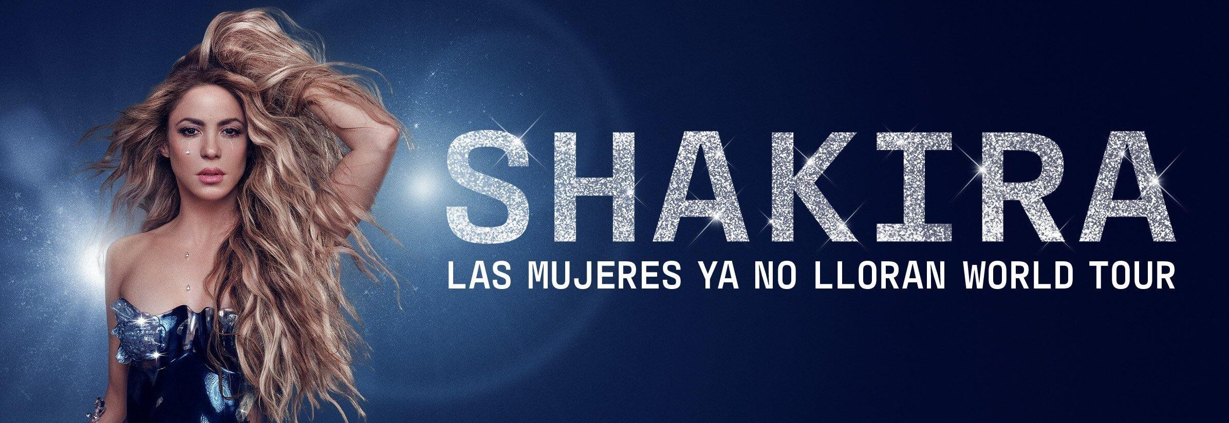 Póster promocional de Las mujeres ya no lloran world tour FOTO: Instagram: (@shakira) I Canva