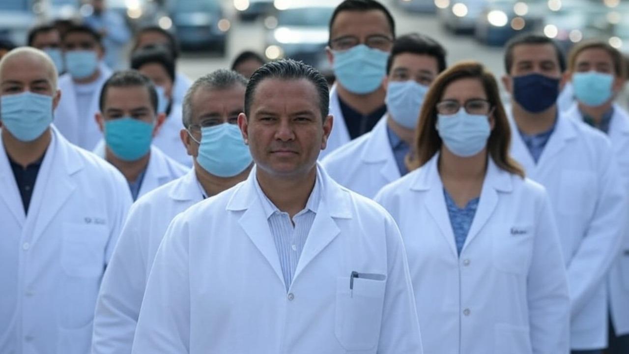 Los trabajadores de salud también bloquearán la entrada al Aeropuerto Internacional Felipe Ángeles. Foto: X IA Grok.