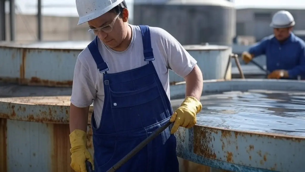 Trabajadores de OPDM realizarán trabajos de limpieza y desinfección en el tanque maestro Tequexquináhuac. Foto: X IA Grok.