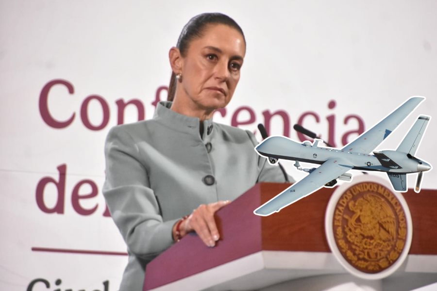 Claudia Sheinbaum rechaza uso de drones de la CIA para espiar a cárteles