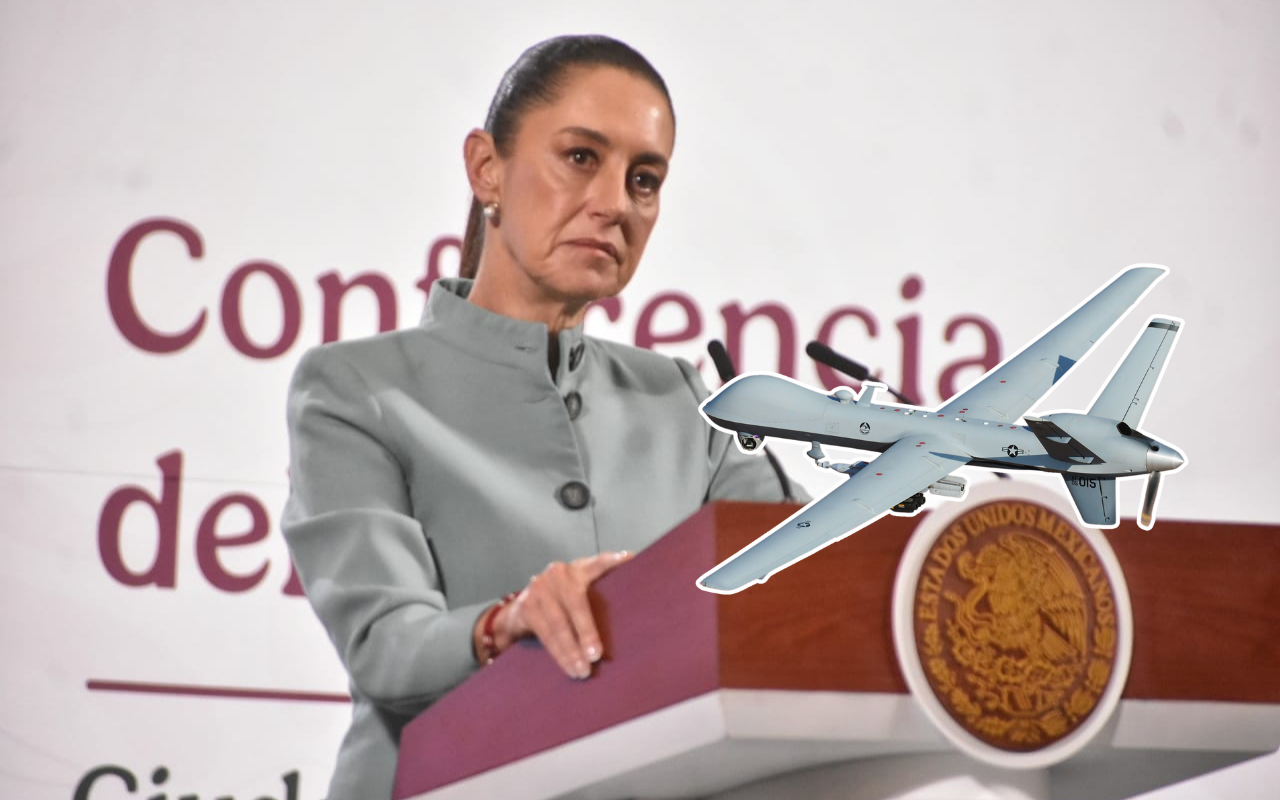 Claudia Sheinbaum rechaza uso de drones de la CIA para espiar a cárteles