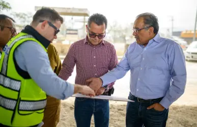 Reactiva Escobedo trabajos en Distribuidor Vial Triángulo Norte para mejorar la movilidad