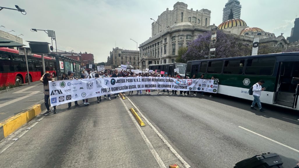 Médicos veterinarios marchan por la muerte de Héctor Hernández, colega asesinado