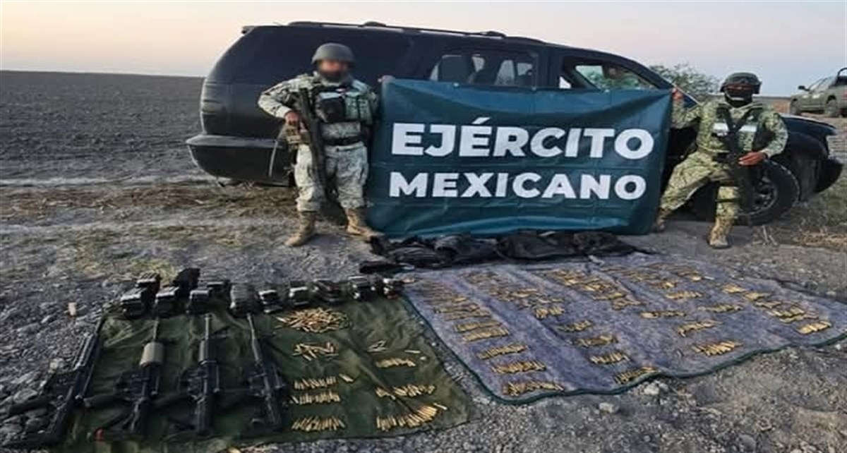 Las autoridades destacaron operativos en San Fernando y Matamoros, donde se aseguraron armas, cargadores y vehículos utilizados por la delincuencia organizada.  Foto: Redes sociales