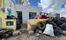 Así se ve la vivienda de un acumulador de basura en el Centro de Mérida