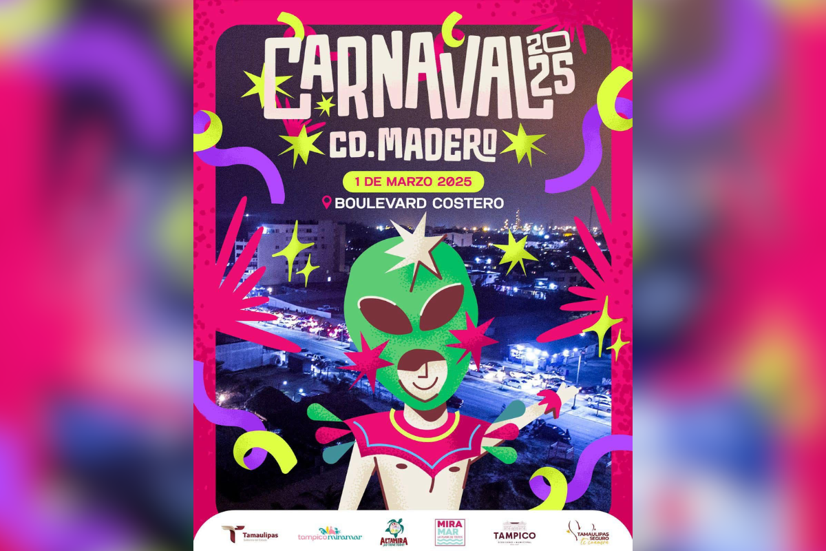 Promoción de la temática extraterrestre de Ciudad Madero en el Carnaval Tamaulipas 2025. Foto: Gobierno de Tamaulipas