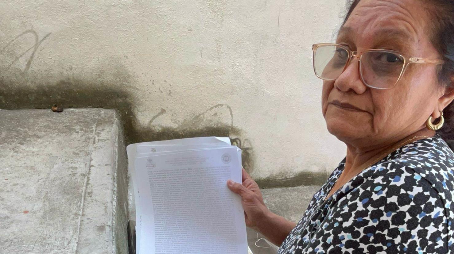 Martha Elena Sosa Cahuich denuncio ante las autoridades la invasión de su casa por parte de extraños, pero no ha recibido respuesta.- Fuente Daniel Rodriguez