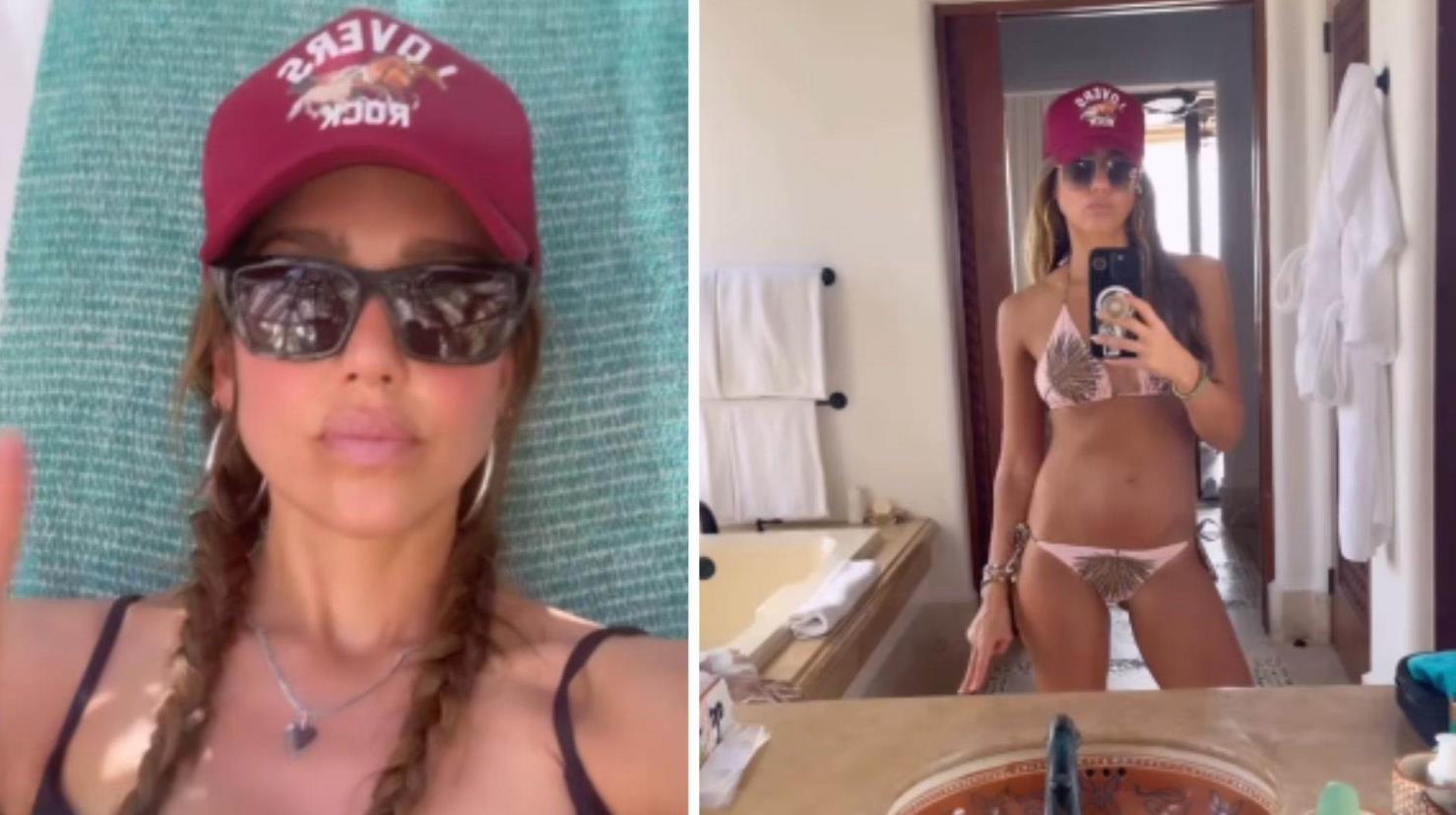 Jessica Alba aprovechó su tiempo en Los Cabos para disfrutar del sol y el mar con su hijo. Foto: Captura video / Instagram