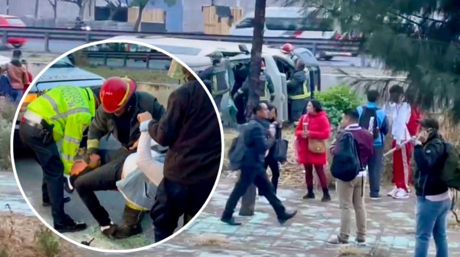 Las autoridades se encuentran en la zona ante el caos vial por la manifestación. Imagen: Ramón Ramírez