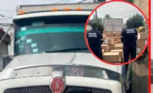 Recuperan camión con mercancía robada en el Edomex