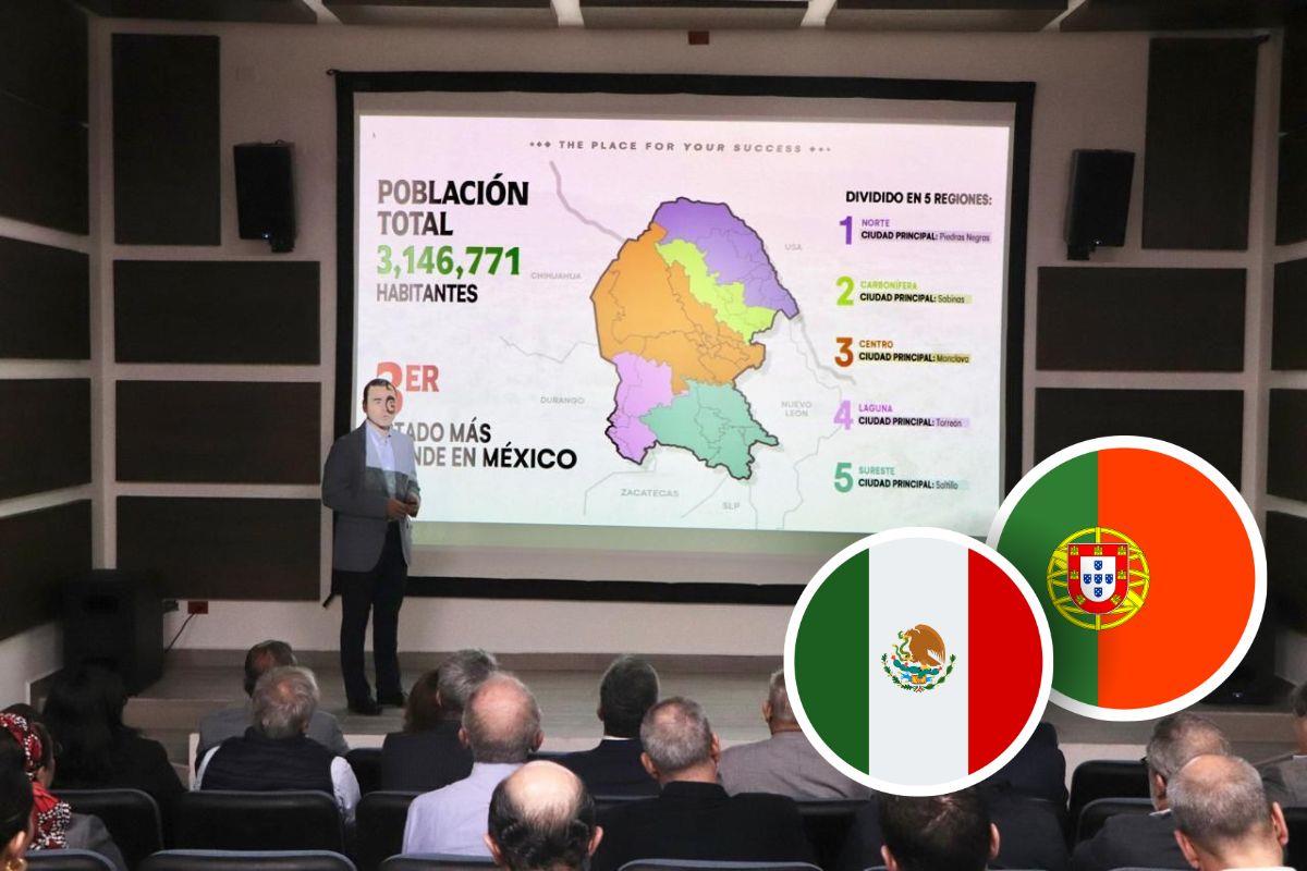 Alianza empresarial entre Coahuila y Portugal pinta bien para el estado / Foto: Gobierno de Coahuila | Canva