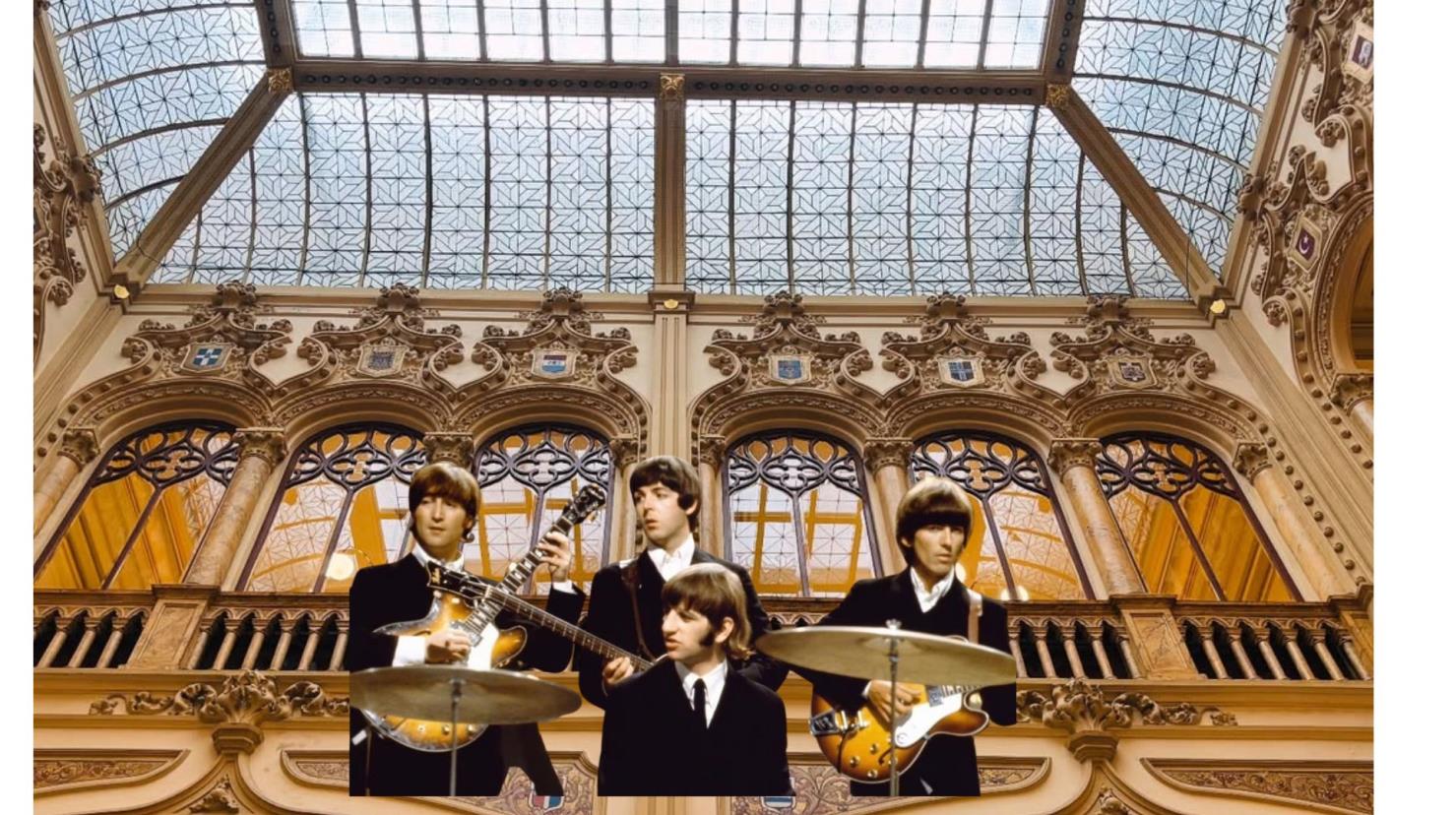 Palacio Postal y The Beatles Foto: IG: (Palacio_Postal) I Canva