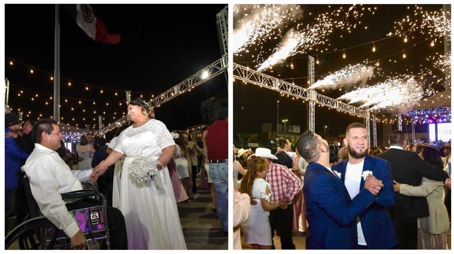 Fueron 231 parejas las que contrajeron matrimonio en las Bodas Comunitarias en Torreón. (Fotografía: Gobierno de Torreón)