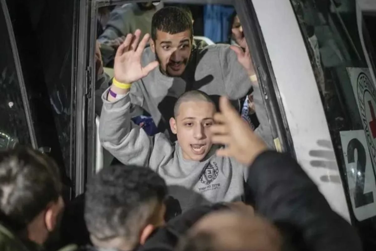 Prisioneros palestinos liberados en enero de 2025. Créditos: laverdaddemonagas.