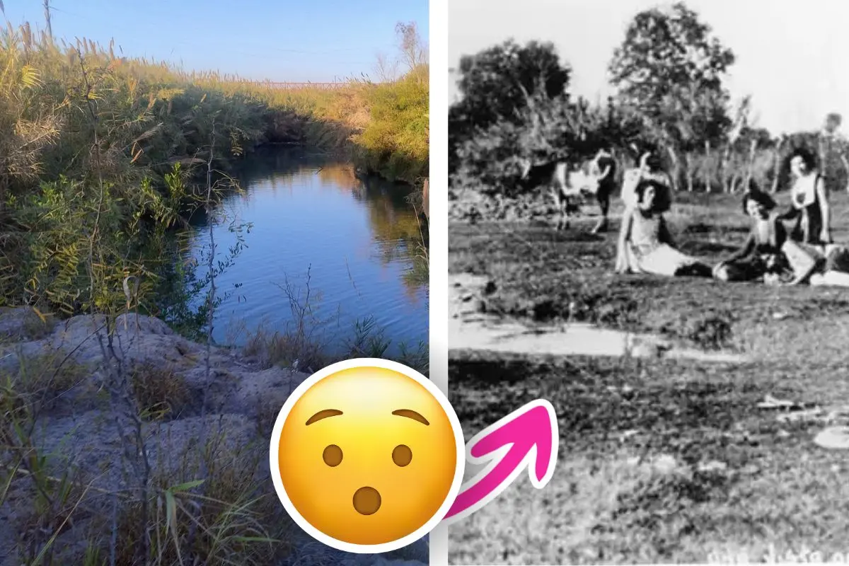 Fragmentos del Río Monclova antes y después / Foto: Coahuilenses | Exploradores Coahuilenses | Canva