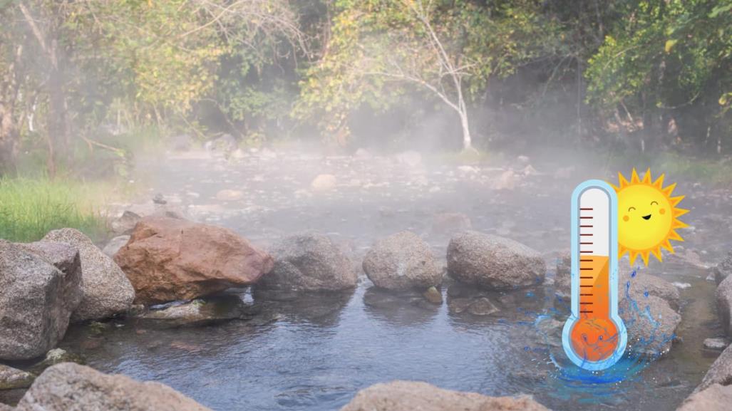 ¿Qué temperatura alcanzan las aguas termales de Durango en su momento más cálido?