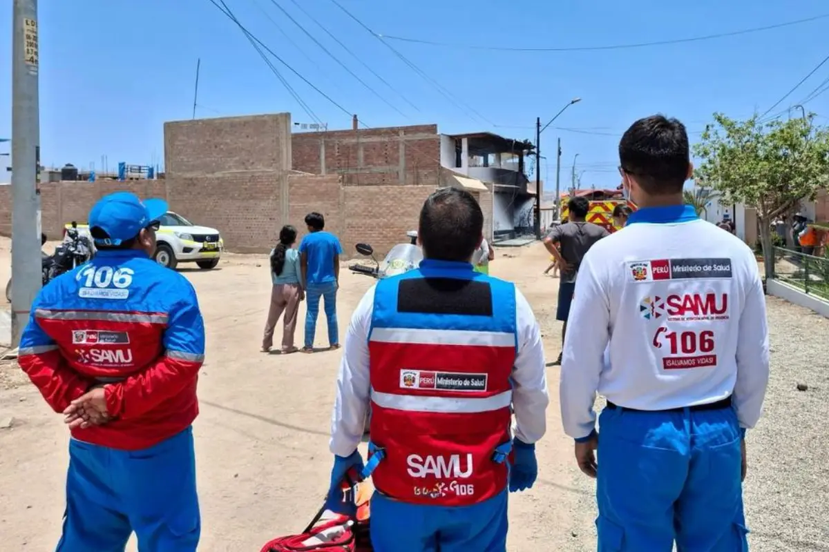 Personal del SAMU brindó atención prehospitalaria a los afectados. Créditos: X (@Minsa_Peru).