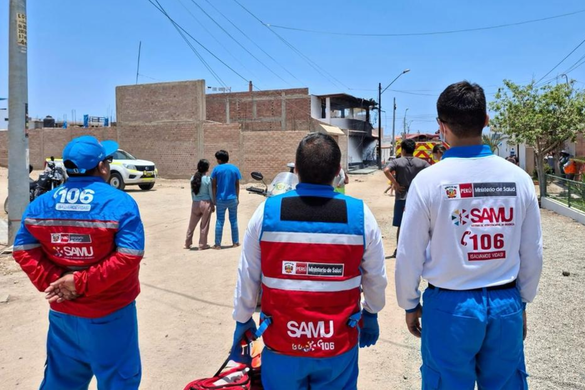 Personal del  SAMU brindó atención prehospitalaria a los afectados. Créditos: X (@Minsa_Peru).