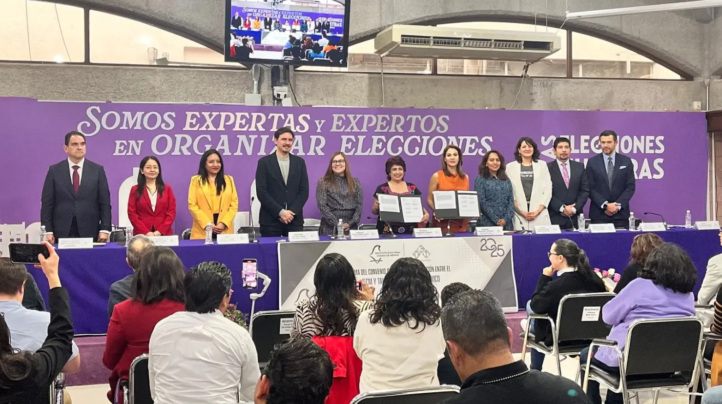 IECM y Talleres Gráficos de México firmaron un convenio para la producción de documentación y material electoral Foto: (@iecm)