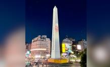 Usan Obelisco de Buenos Aires para dar mensaje al Papa Francisco