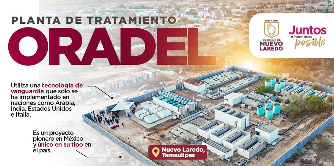 Flyer Plantab de Tratamiento de Agua ORADEL. Foto: Facebook Gobierno Municipal Nuevo Laredo