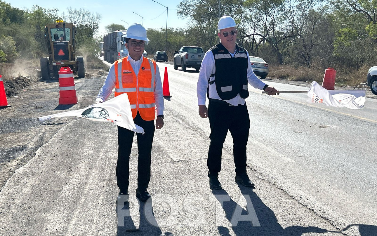 Félix Arratia inicia trabajos de ampliación de la carretera Juárez - Apodaca