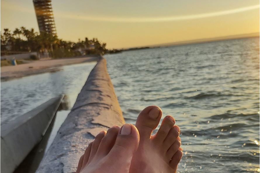 Playa La Posada, un lugar para el ejercicio y el esparcimiento. Foto: Modesto Peralta Delgado.