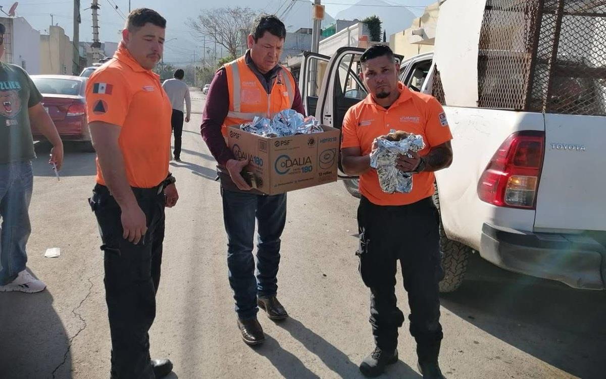 El cuerpo de rescate acudio´ la tarde de este domingo a la colonia Lomas de Santa Mo´nica. Foto: Municipio de Juárez