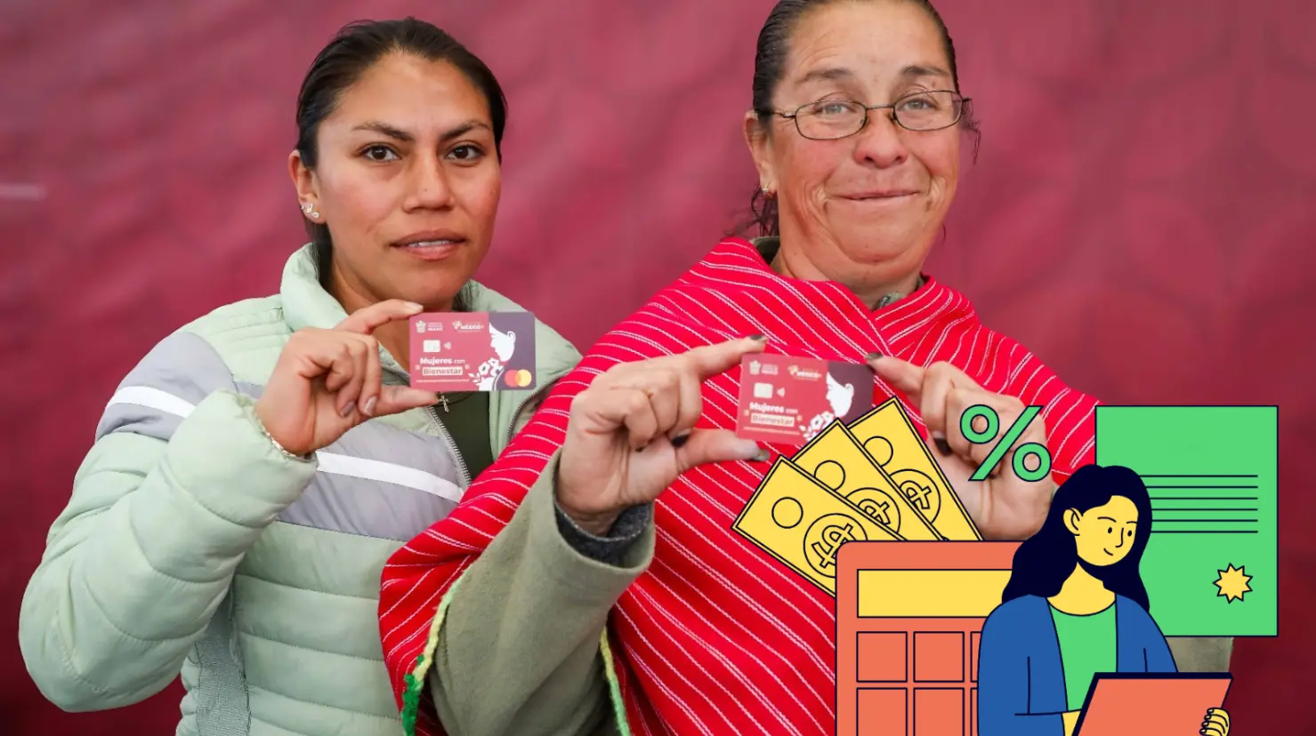 El programa Mujeres con Bienestar busca apoyar a las mexiquenses en situación vulnerable. Imagen: GEM/Canva